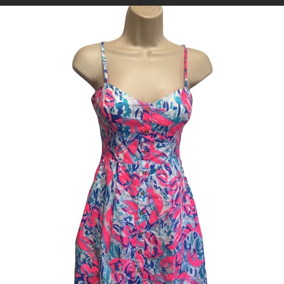 Lilly Pulitzer Cosmic Coral Cracked Up Easton NWT - Picture 3 of 5